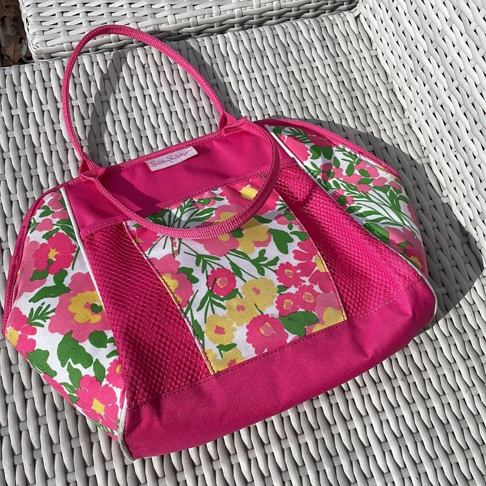 Lilly Pulitzer Pink Floral Gardening Tote Bag - Picture 8 of 11
